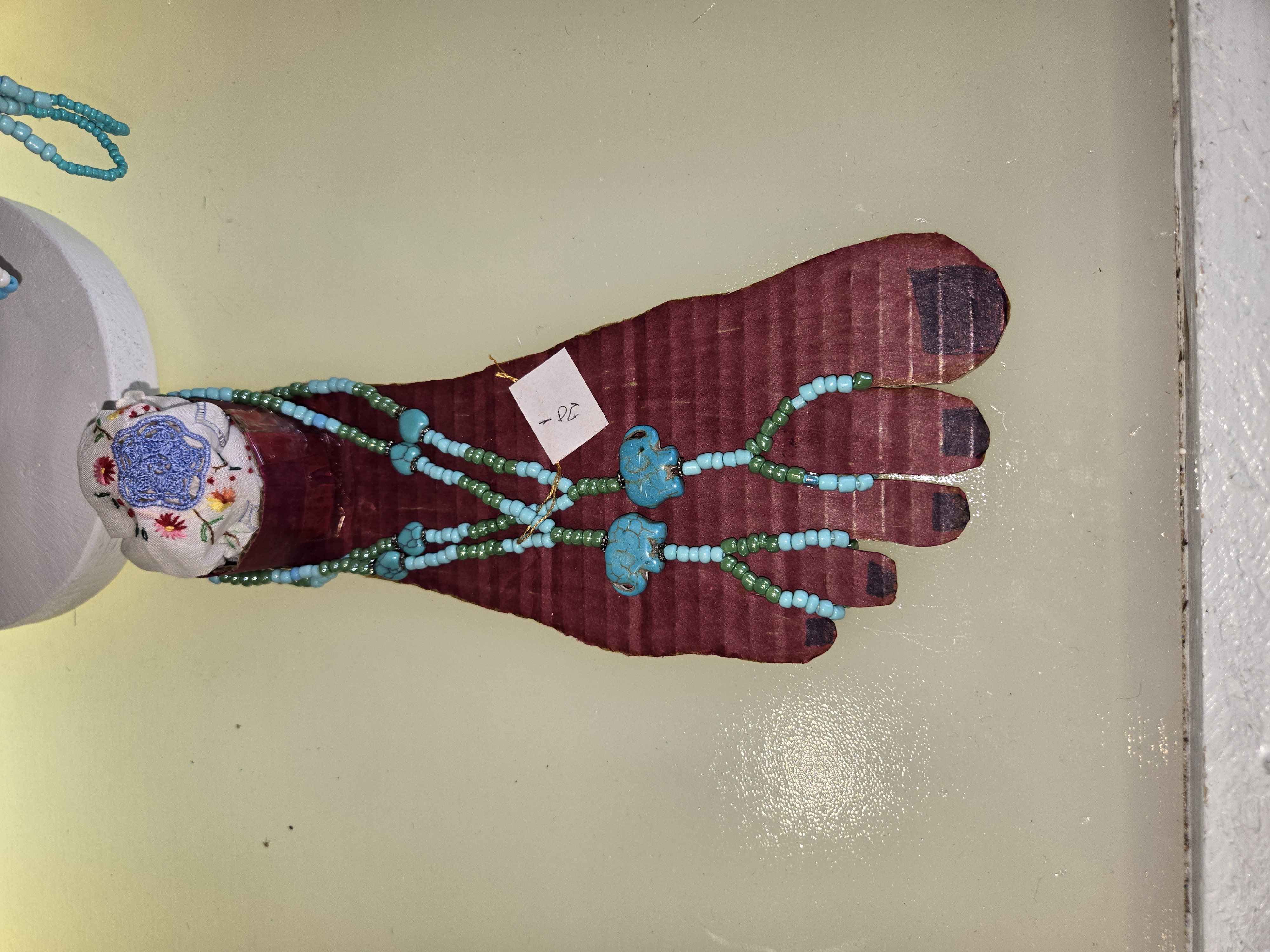 Image of foot craft with a example foot (Cardbord)!