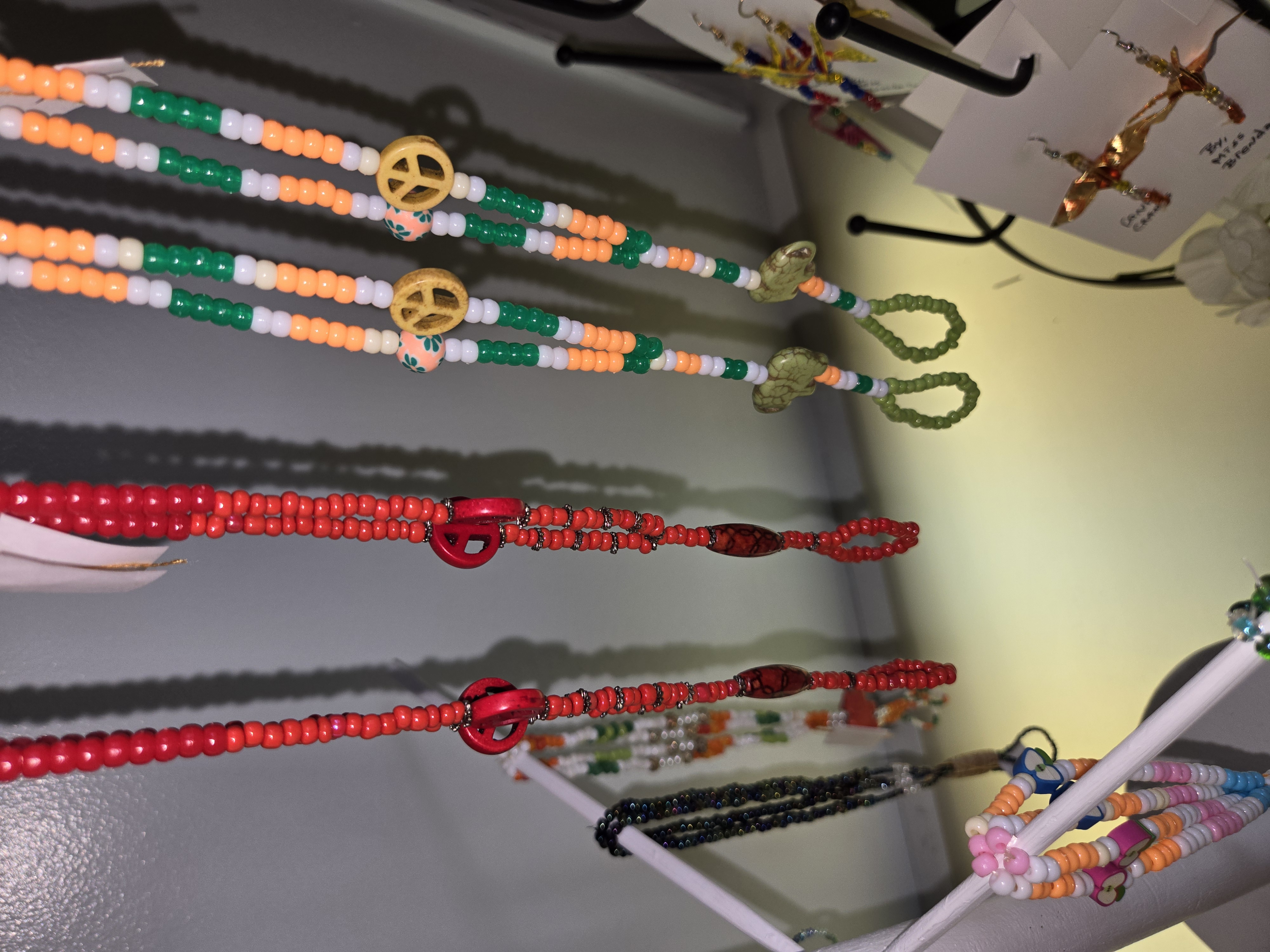 Image of a zoom in of necklace crafts!